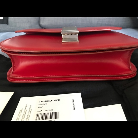 (SOLD)Celine classic box bag red with silver - Picture 4 of 7